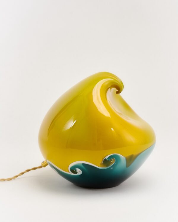 Wave Lamp, Curry/Turquoise (sold out)